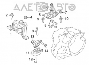 Подушка двигателя правая Ford Focus mk3 11-18 2.0 JP GROUP