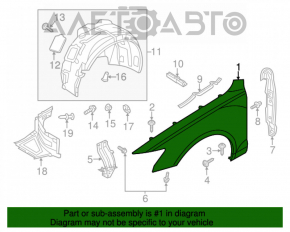 Aripa față stânga Audi A6 C7 12-18 nou, neoriginal