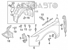 Aripa față stânga Audi A6 C7 12-18 nou, neoriginal