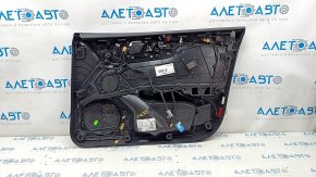 Panoul ușii, cartela frontală stânga Audi A5 F5 17-19 5D piele neagră, inserție din lemn negru, Bang and Olufsen, lipsa iluminării