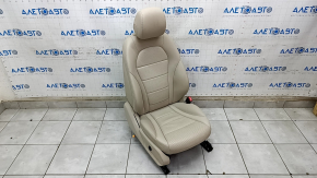 Scaun de pasager Mercedes GLC 16-22 cu airbag, electric, încălzire, memorie, piele bej.