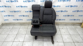 Заднее сидение левые Infiniti JX35 QX60 13-13 кожа черный, белый кант, белая строчка, царапины, под чистку