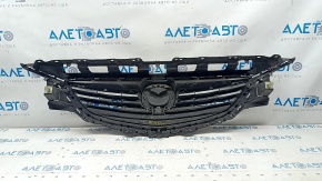 Решетка радиатора grill Mazda 6 13-17 в сборе со значком, хром, песок на хроме