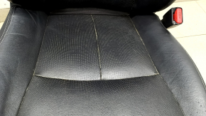 Scaun de pasager Infiniti Q50 14-16 cu airbag, electric, piele, negru, pentru curățare chimică, ușor uzat.