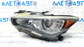 Фара передняя левая голая Infiniti Q50 16-19 без AFS, LED, песок