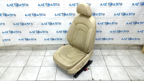 Scaun șofer Audi A4 B8 08-16 cu airbag, electric, piele, bej, ușor murdar, zdrobit.