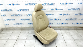 Пассажирское сидение Audi A4 B8 13-16 с airbag, электрическое, кожа бежевая, под чистку