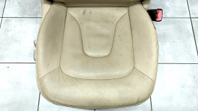 Пассажирское сидение Audi A4 B8 13-16 с airbag, электрическое, кожа бежевая, под чистку