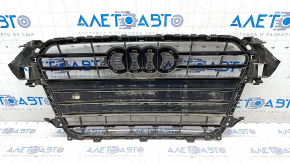 Grila radiatorului asamblată Audi A4 B8 13-16 restilizată, lucioasă, linia S, acoperire decolorată