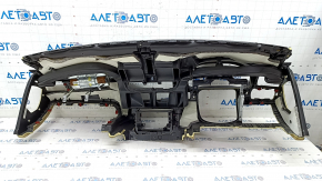 Торпедо передняя панель с AIRBAG BMW X3 F25 11-17 черная с бежевым, без проекции, ржавый пиропатрон