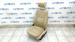 Scaun șofer BMW X3 F25 11-17 fără AIRBAG, piele bej, electric, încălzire, memorie, crăpături în piele, împăturit, nevoie de curățare