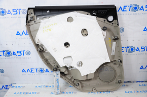 Обшивка двери карточка задняя правая Ford Escape MK3 17-19 рест, серая, подлокотник кожа, под пищалку, под чистку