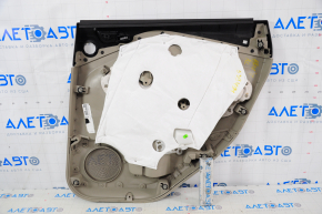 Capacul usii card spate dreapta Ford Escape MK3 17-19 restilizat, bej, cotiera din piele, suport pentru difuzor, zgarietura