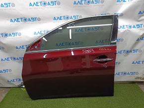 Ușă asamblată față stânga Toyota Avalon 13-18, cheie inteligentă, roșu 3T0, mâner cromat.