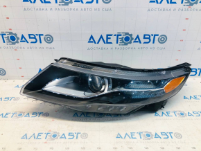 Far stânga față goală Chevrolet Volt 11-15 nou OEM original, carcasă crăpată, lipsă fragment.