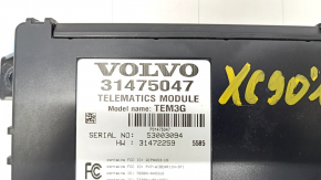 Modulul de control al comunicării telematice Volvo XC90 16-22