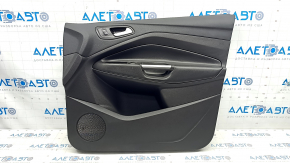 Capacul ușii cartela dreapta față Ford Escape MK3 17-19 negru crom mâner, zgârieturi