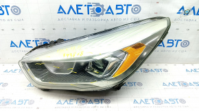 Far stânga față asamblată Ford Escape MK3 17-19 restilizată, halogen + led, luminoasă, lac utilitar, nisip