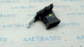 Grila de aerisire a panoului frontal al șoferului Audi A6 C7 12-15 negru, cu inserție cromată