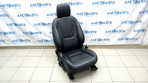 Scaun de pasager Chevrolet Volt 11-15 cu airbag, manual, incalzire, piele, negru, crapaturi pe piele, zgarietura.