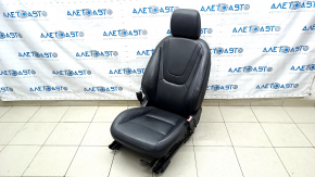 Scaun de pasager Chevrolet Volt 11-15 cu airbag, manual, incalzire, piele, negru, crapaturi pe piele, zgarietura.