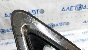Форточка глухое стекло передняя левая Mazda CX-7 06-12 хром, царапины на хроме, царапины на стекле