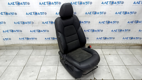 Пассажирское сидение Mazda CX-5 17- без airbag, кожа черная, вставка алькантара, механическое с подогревом, топляк, примято, под химчистку