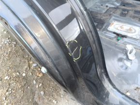 Aripa spate dreapta a un sfert de Mazda CX-5 17- pe caroserie, gri, ruginită, lovită.