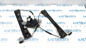 Geam electric cu motor fata stanga Chevrolet Volt 11-15 suportul de sticla este rupt.