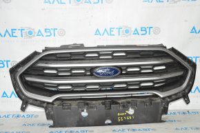 Решетка радиатора grill Ford Ecosport 18-22 в сборе с эмблемой, серебро