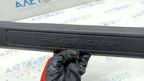 Decorație prag dreapta față Ford Fusion mk5 13-20 negru, zgârieturi