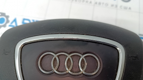 Airbag airbag în volanul șoferului Audi Q5 8R 13-17 negru, denivelări pe crom, crăpătură în mulaj