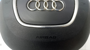 Airbag airbag în volanul șoferului Audi Q5 8R 13-17 negru, denivelări pe crom, crăpătură în mulaj