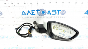 Oglinda laterala dreapta VW Passat b8 16-19 USA 10+2 pini, semnalizare, BSM, incalzita, alb, ciobit