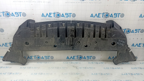 Защита переднего бампера Ford Fusion mk5 17-20 цельная, затерта