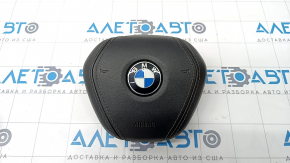 Airbag airbag în volanul șoferului BMW 5 G30 17-23 piele neagră, crăpat