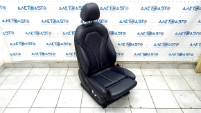 Scaun pasager BMW 5 G30 17-23 cu airbag, electric, Sport, incalzit, piele albastru inchis