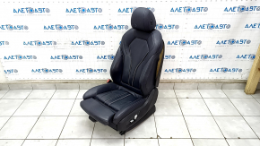 Scaun sofer BMW 5 G30 17-23 fara airbag, electric, Sport, piele albastru inchis, uzat, rupt