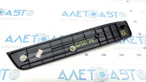 Capacul pragului din spate dreapta exterior Infiniti Q50 14- negru