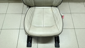 Scaun pasager Ford Fusion mk5 17-20 cu airbag, piele gri, electric, incalzire, ventilatie, pentru curatare