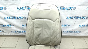 Водительское сидение Ford Fusion mk5 17-20 без airbag, без регулировок, без моторчиков, с накладкой, кожа, серое, сломана спинка