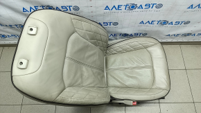 Водительское сидение Ford Fusion mk5 17-20 без airbag, без регулировок, без моторчиков, с накладкой, кожа, серое, сломана спинка