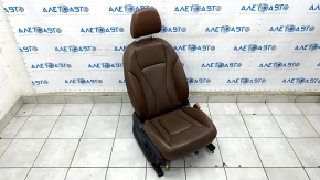 Scaun pasager Audi Q7 16- cu airbag, piele maro, incalzire, ventilatie, electric, pentru curatare