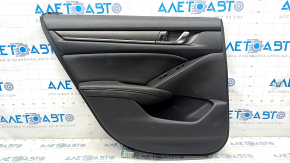 Placa de ornamente usi spate stanga Honda Accord 18-22 piele neagra, insert din lemn, zgarieturi