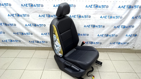 Scaun pasager VW Tiguan 18- fără airbag, mecanic, încălzit, piele, negru, cu șuruburi