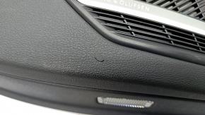 Cartela de ornamente usi spate stanga Audi A4 B9 17-19 negru, cotiera neagra, ornamente din aluminiu, Bang and Olufsen, rupere