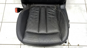 Scaun sofer Audi A4 B9 17-19 cu airbag, electric, incalzit, piele, negru, curatat chimic, crapat