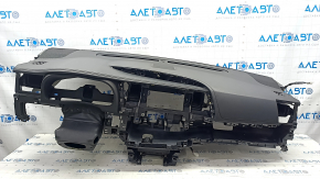 Panoul frontal al tabloului de bord cu AIRBAG Toyota Highlander 14-19 negru