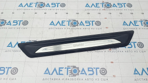 Decorație exterioară față dreapta BMW X1 F48 16-22 neagră cu modelare cromată X-line, Sport-line, peeling crom