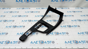 Decorație consola centrală BMW X1 F48 16-22 negru mat, vopsea umflată, zgârieturi